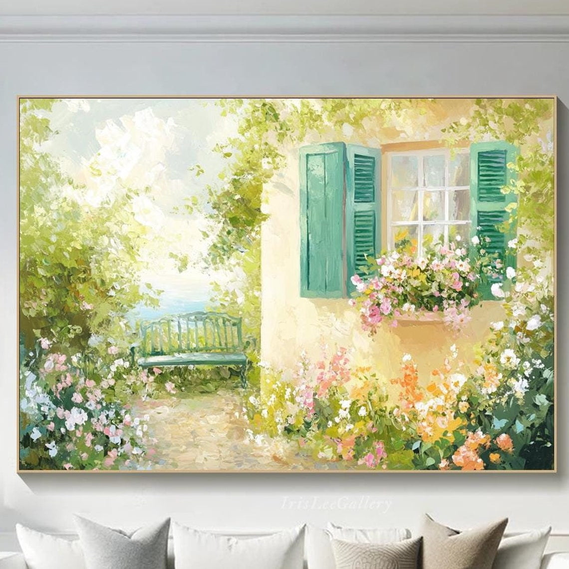 Photo inspiration: Fresh Look at Miluva Mediterranean Garden On Textured Window Wall Art Floral