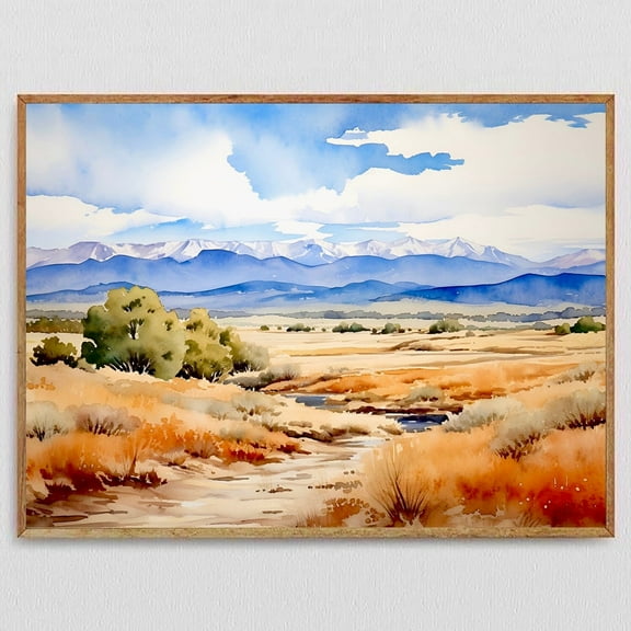 Miluva Mountain Sunset Giclee Print Albuquerque New Mexico Wall Art Sandia Mountains Artwork Minimal Landscape Decor For Living Room Bedroom, 24x36 UNFRAMED