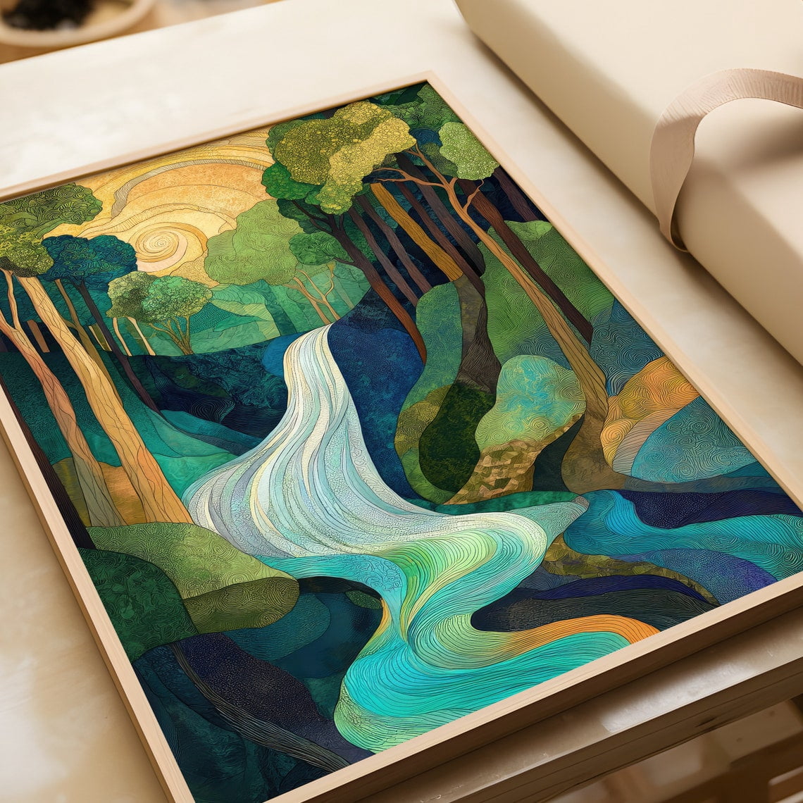 Miluva Nature Wall Mural Living Room Hallway Waterfall Poster Landscape ... - Nature Wall Mural For Living Room