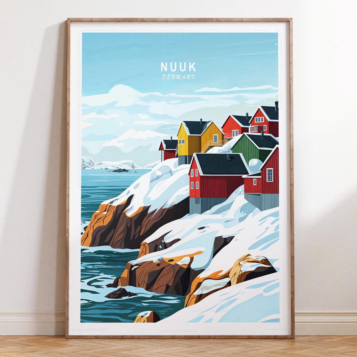 Photo inspiration: Fresh Look at Miluva Nuuk Denmark Travel Print Nuuk Travel Poster Denmark Travel