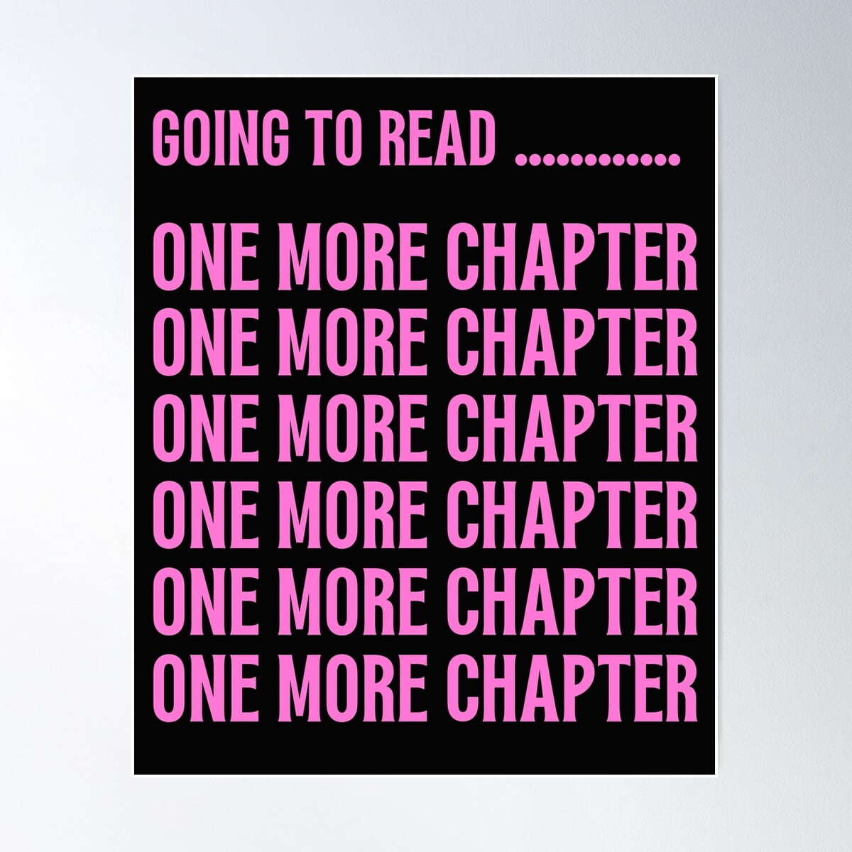 Miluva One More Chapter ( Pink Font ) Poster Wall Art, Modern Wall ...