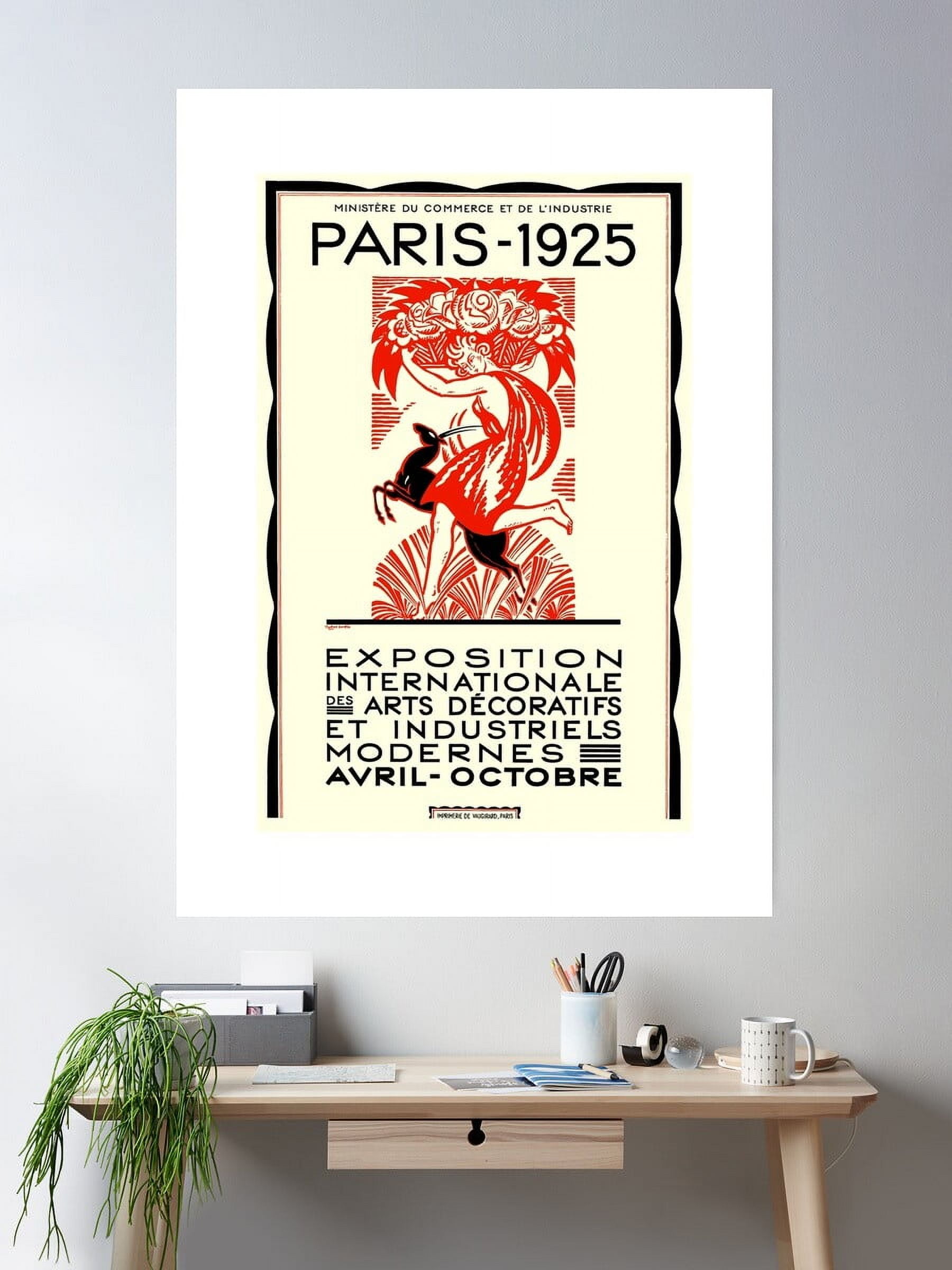Miluva Paris 1925 Decorative Arts Exposition Poster Poster Wall Art ...