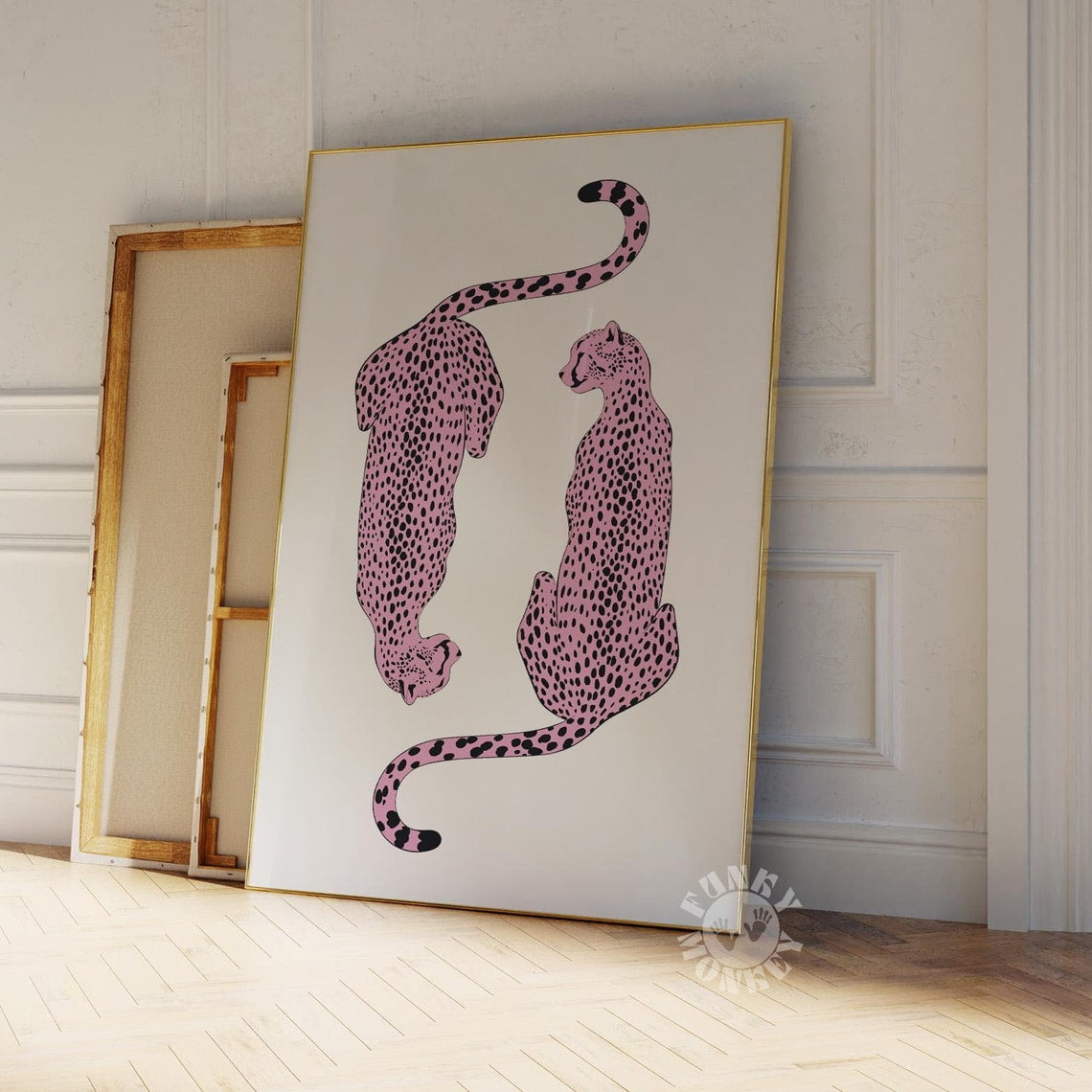 Miluva Pink Cheetah Print, Trendy Wall Art, Preppy Room Decor, Leopard ...