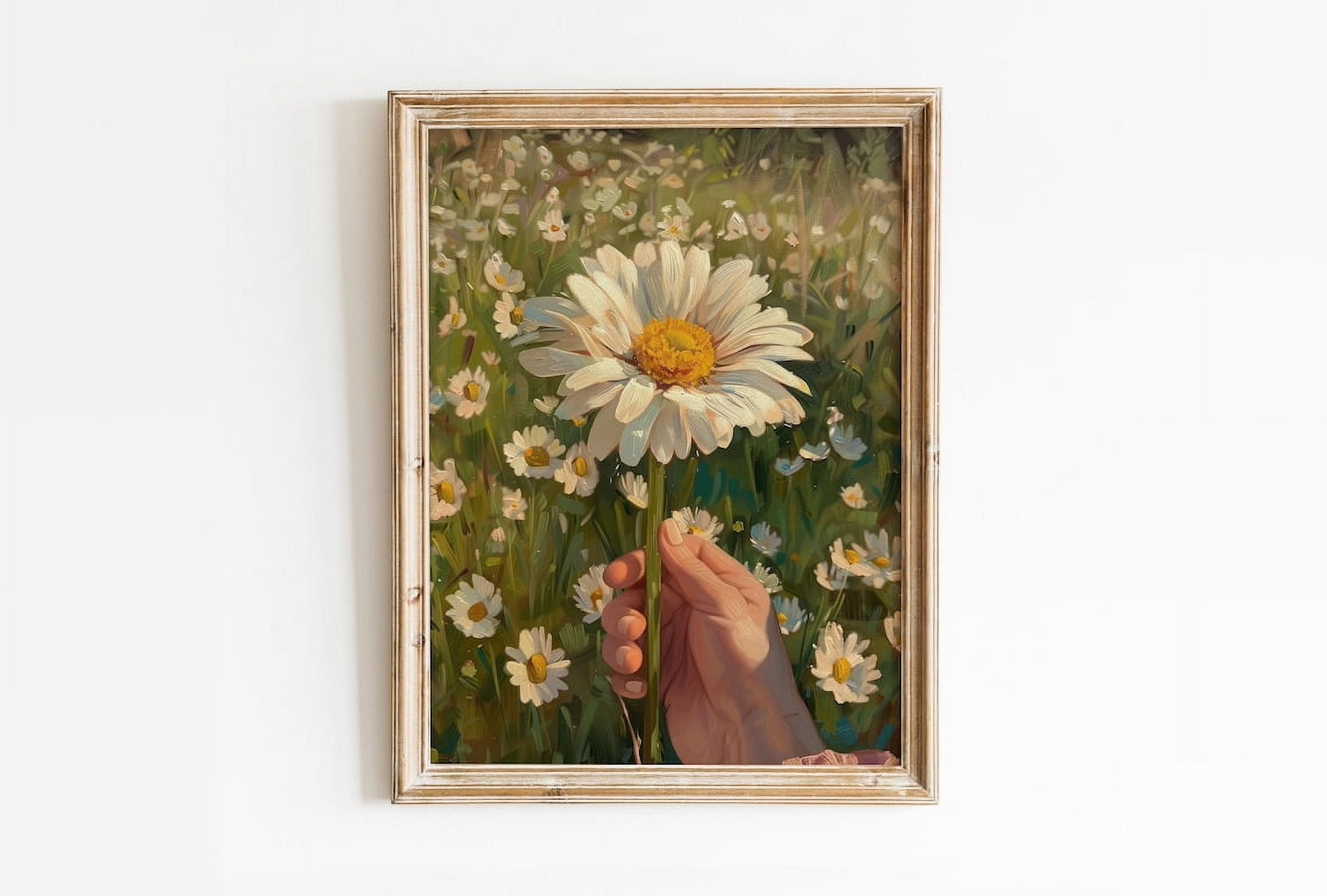 Miluva Preppy Daisy Wall Art, Trendy Spring Prints, Preppy Room Decor ...