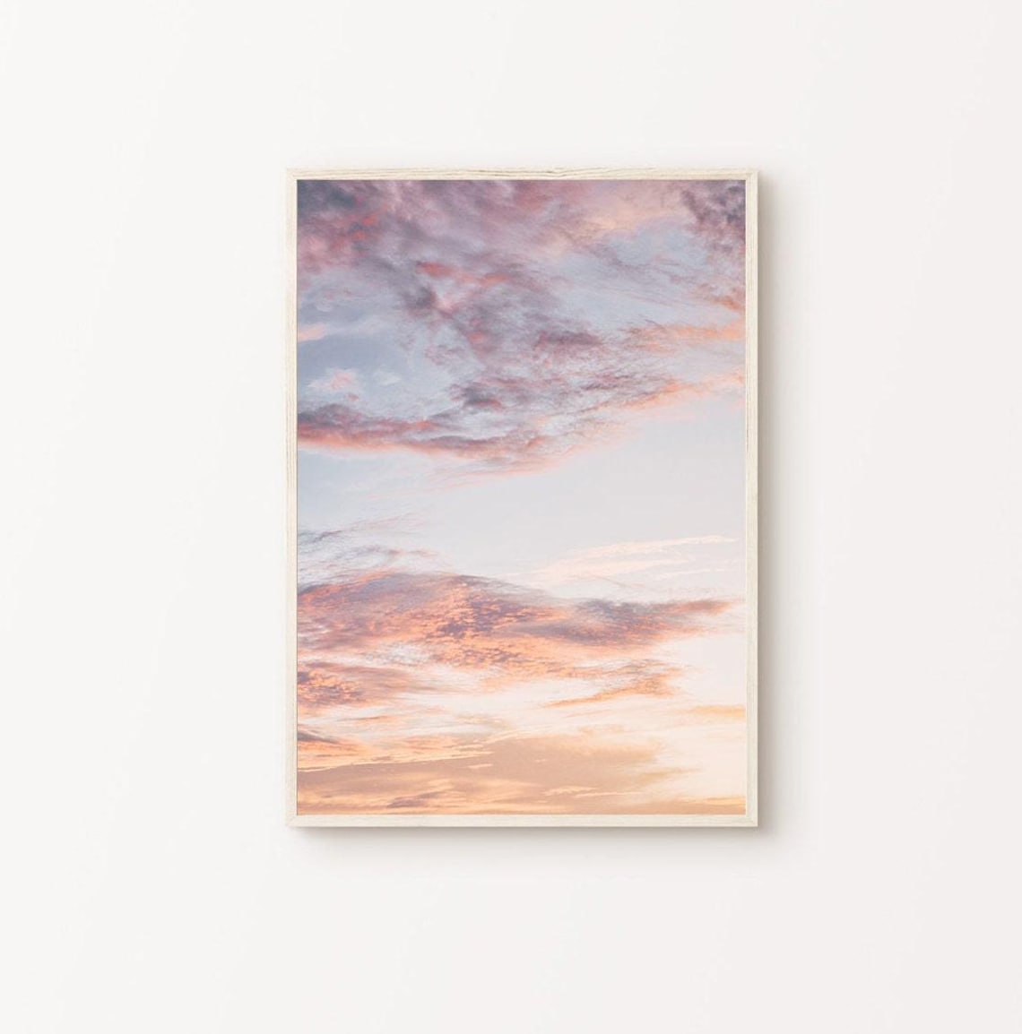 Miluva Printable Blush Sunset Sky Photography, Pink Tones Sky Wall Art ...