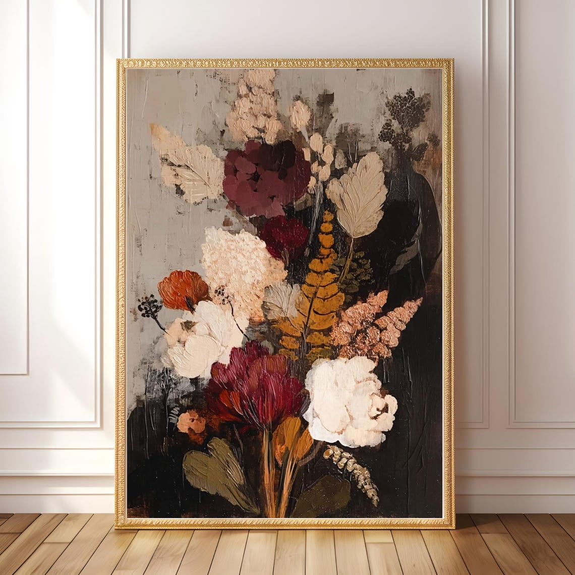 Miluva Printable Dark Botanical Floral Print Moody Autumn Wall Art ...