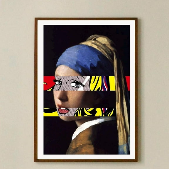 Miluva Retro Comic Style Pop Art, Pop Art Print, Comic Art Print, Trendy Vintage Pop Art Woman Printable, Renaissance Pop Art Printable Decor For Living Room Bedroom, 16x24 UNFRAMED