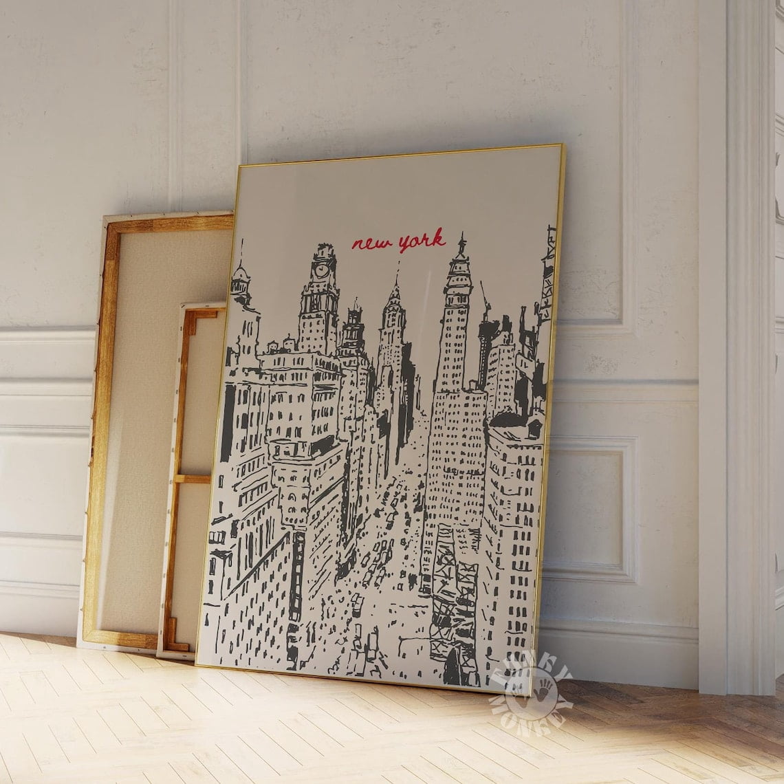 Miluva Retro Nyc Print, New York City Wall Art, Trendy Travel Poster ...