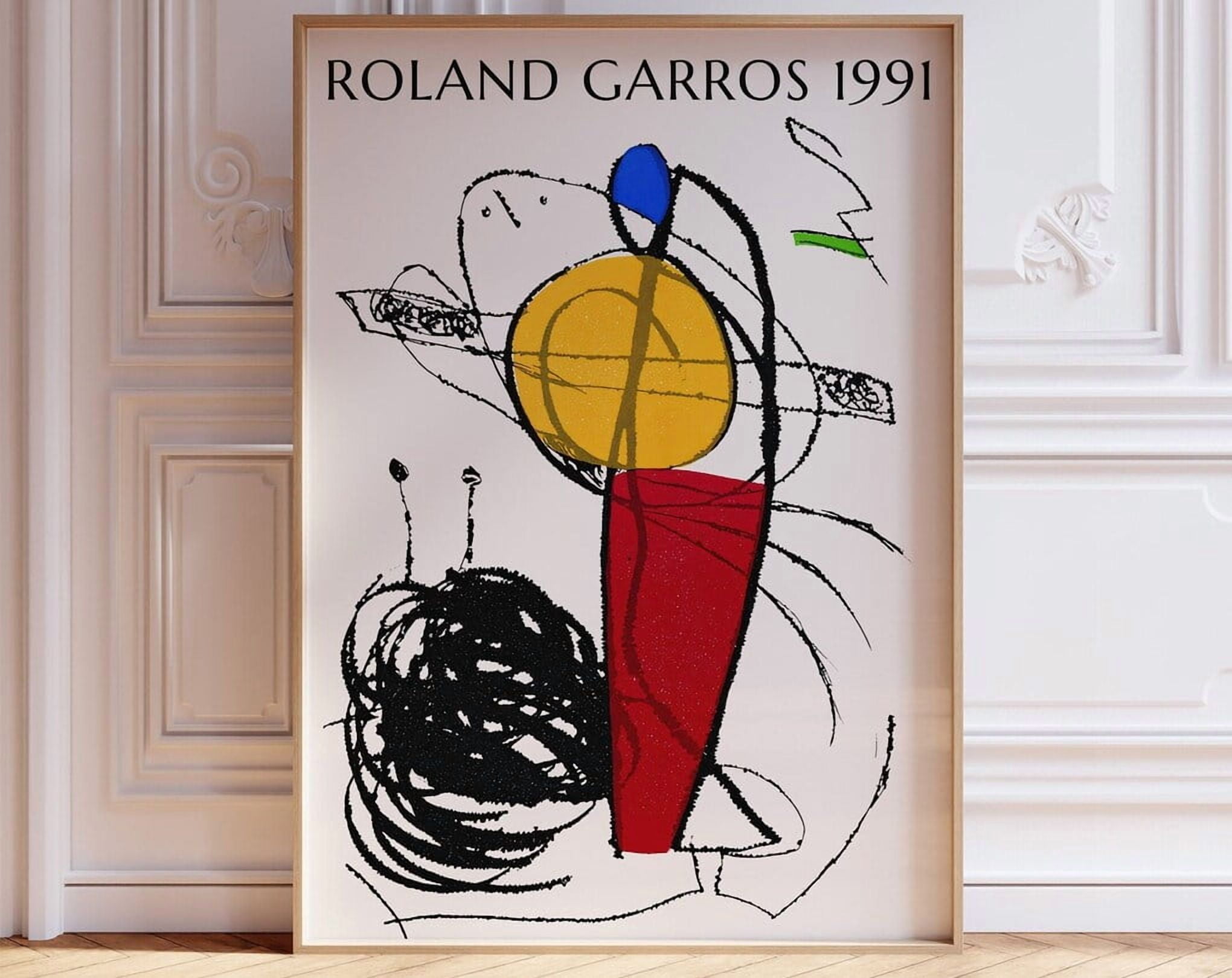 Poster Roland Garros 77 Encadré – Impression Sur Toile, Art Mural Moderne 30x42cm
