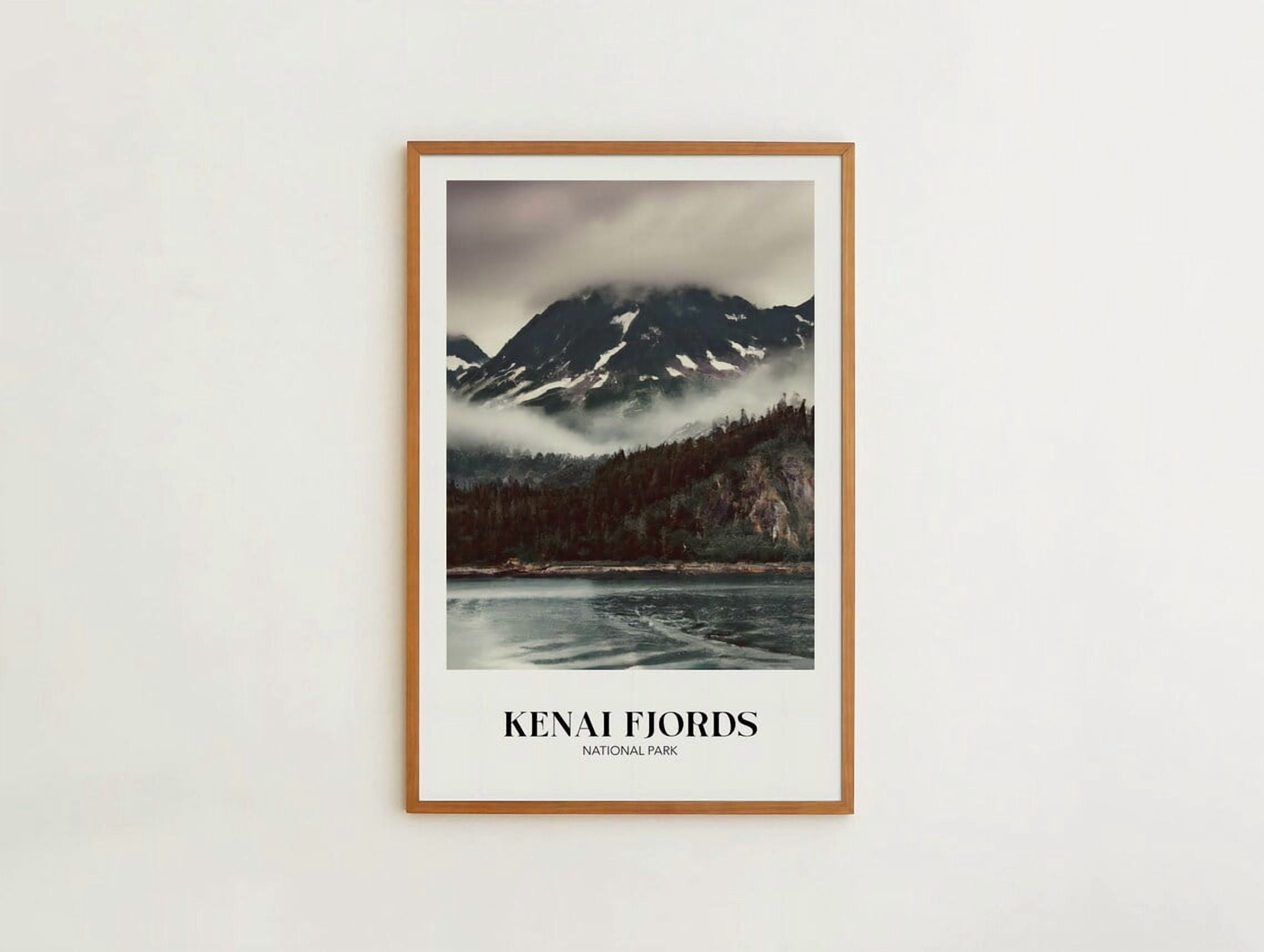Image showcasing Miluva Rustic Kenai Fjords National Park Poster Country Travel Print ...
