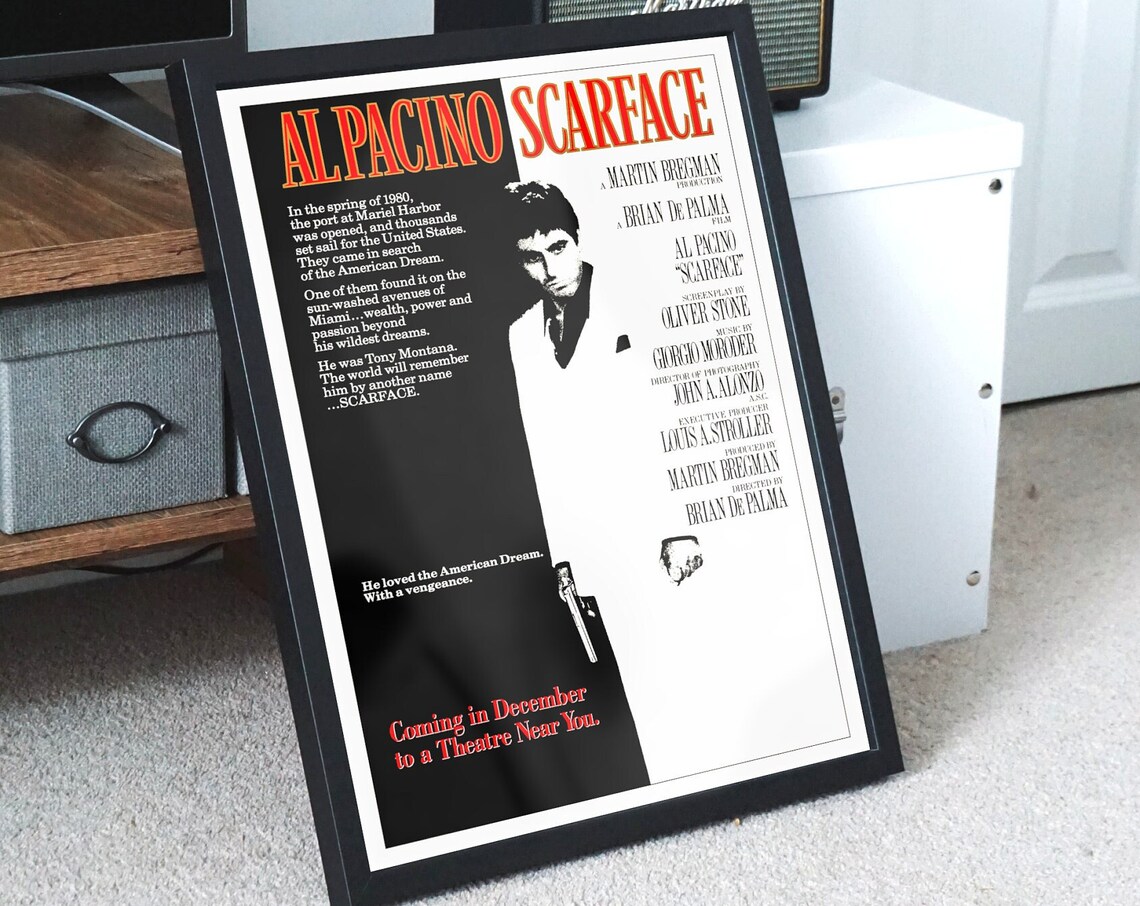 Miluva Scarface 1983 American Crime Drama Film Digital File Poster miluva-scarface-1983-american-crime-drama-film-digital-file-poster