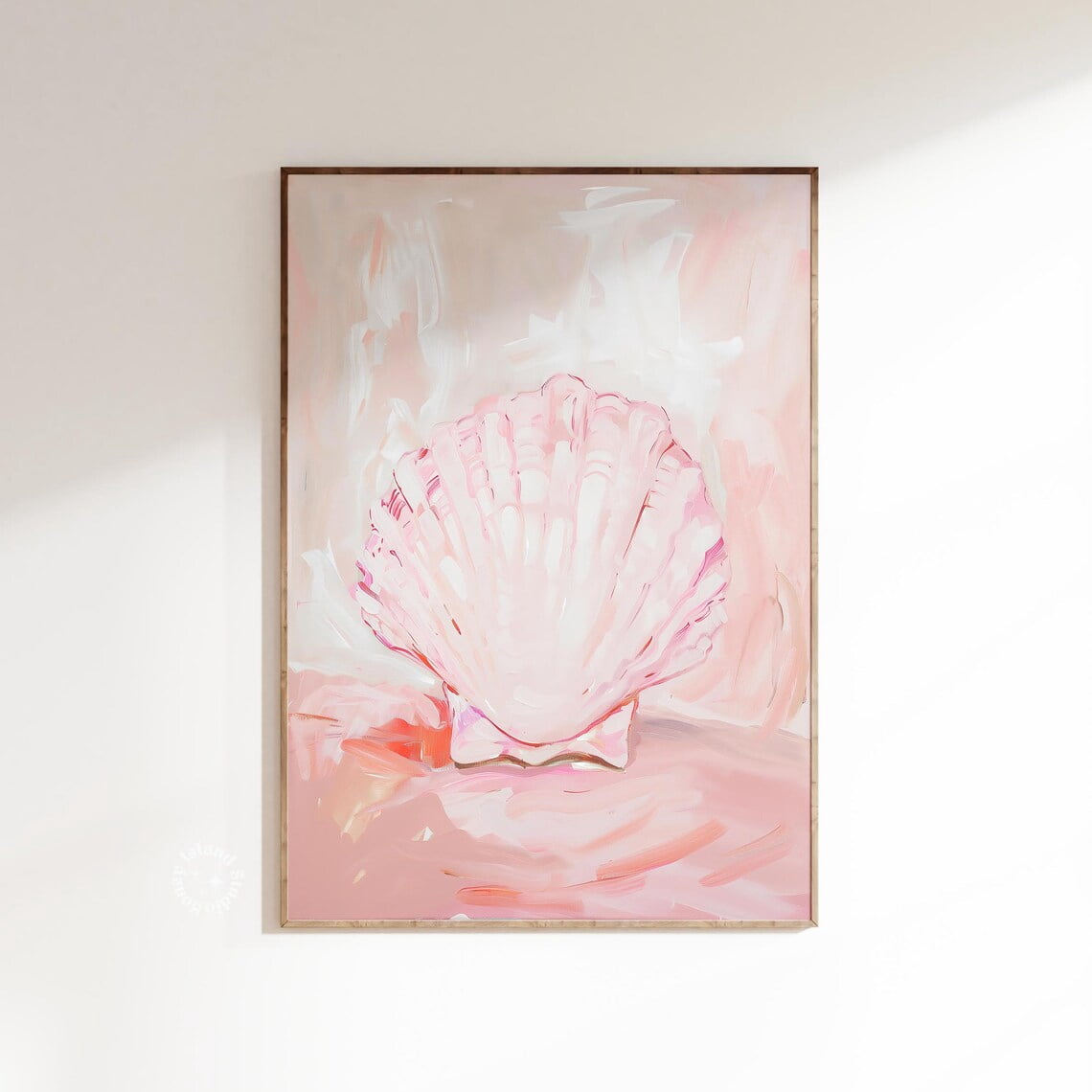 Picture of Miluva Seashell Print, Coastal Cowgirl Pink, Apartment Wall Art, Beachy ...