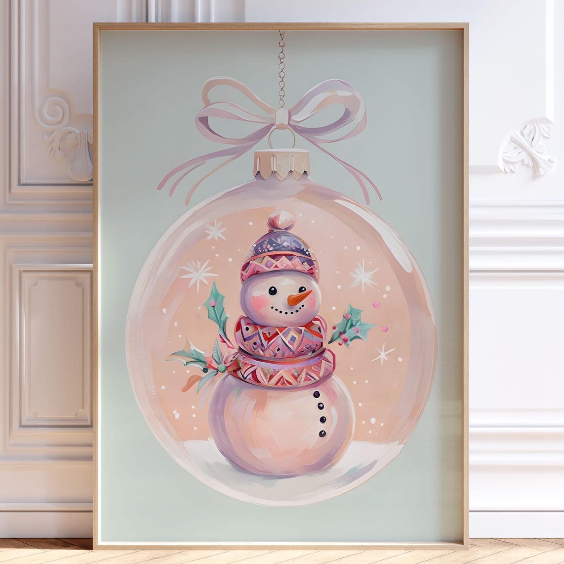 Danforth Snowman Snow Globe Ornament - Handcrafted Pewter Christmas Tree Decor USA Made