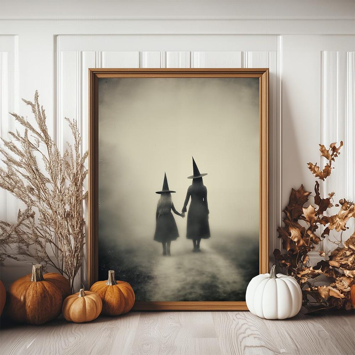 Miluva Spooky witch silhouettes poster – Gothic home wall decor ...