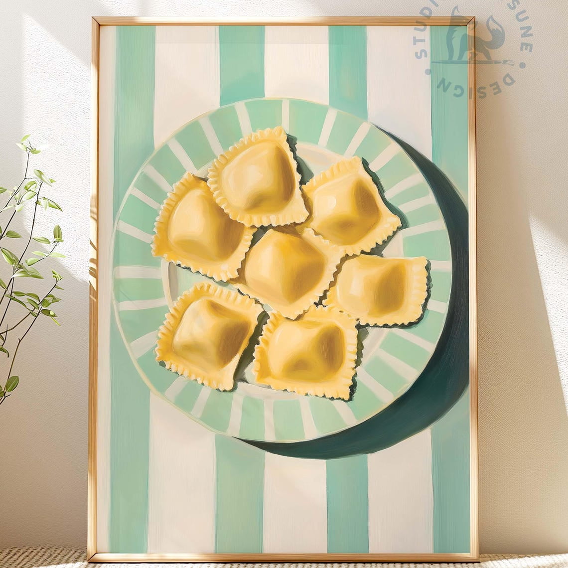 Miluva Summer Ravioli Print, Italian Food Poster, Kitchen Print, Pasta ...