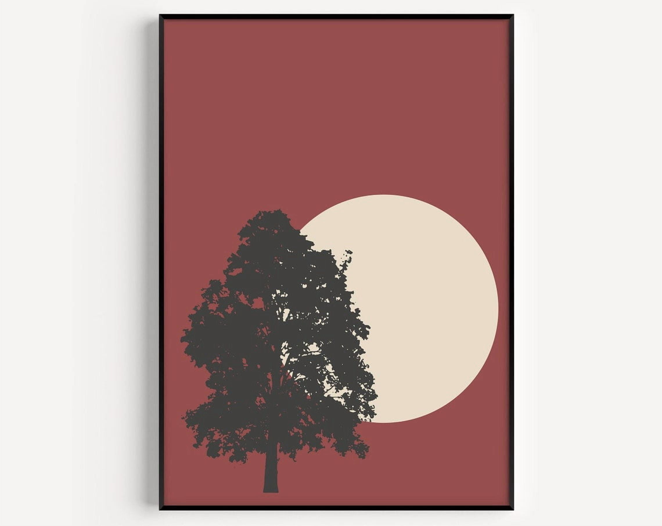 Miluva Tree Print, Red Print, Printable Wall Art, Printable, Wall Art ...