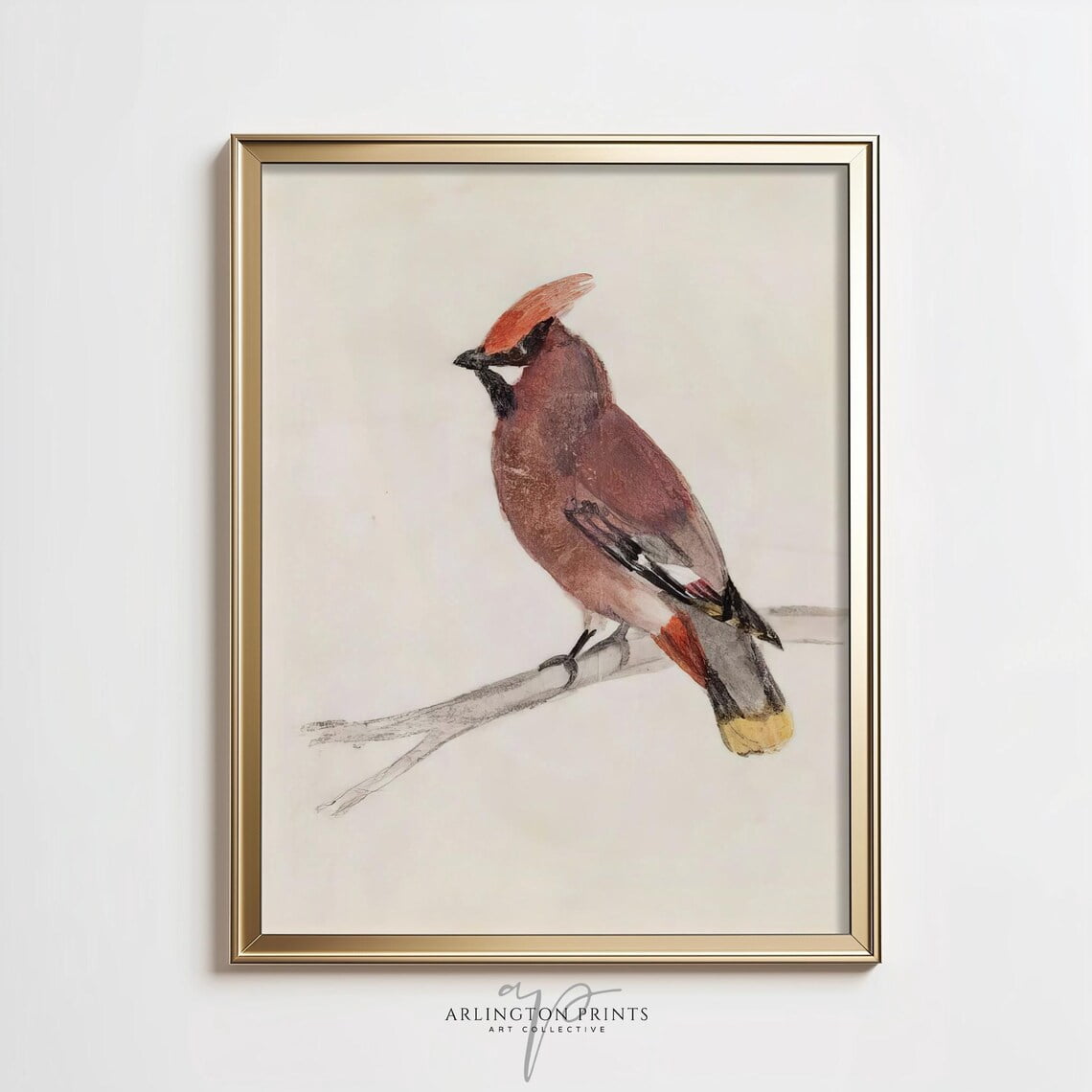 Miluva Vintage Bird Cardinal Art, Neutral Country Wall Art, Printable ...