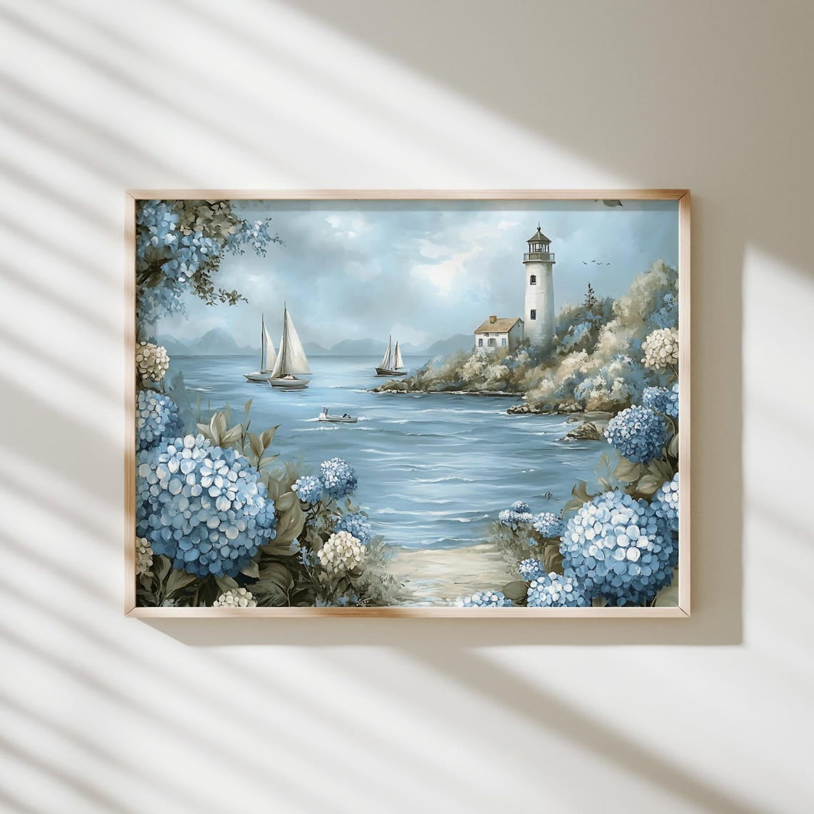 Miluva Vintage Coastal Print Landscape Scenery Art Beach House Decor ...
