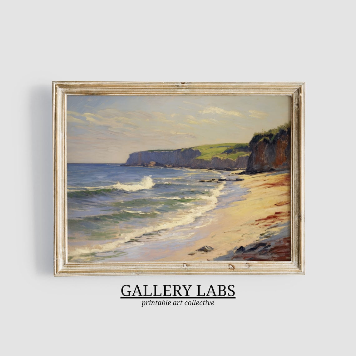 Miluva Vintage Coastal Seascape Wall Art Ocean Print Able Beach House ...