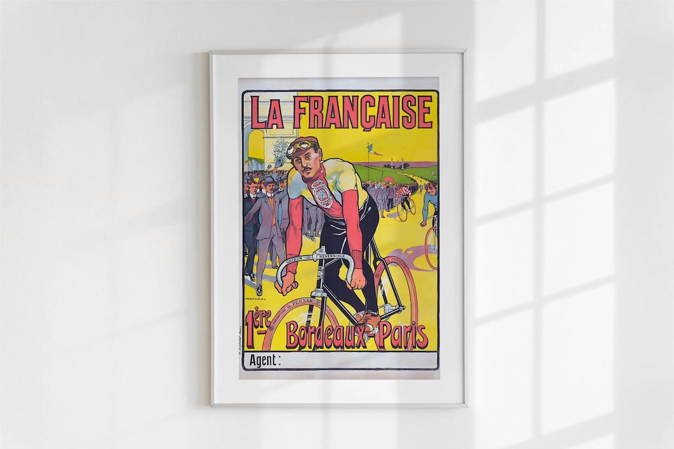 Miluva Vintage La FranÃ§aise Cycling Poster, Printable Wall Art ...