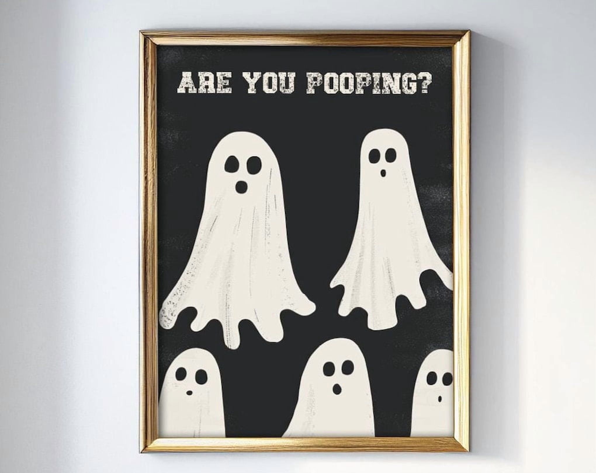 Miluva Are You Pooping Ghost Print Ghost With Ribbon Printable Bathroom ...