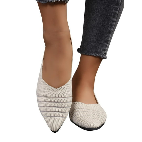 Miluxas Comfortable Round Toe Flats Shoes Women , Slip On Ballet Flats for Women, Casual Women's Flats for Walking