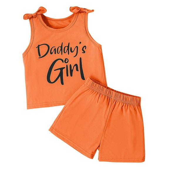 Miluxas Girl's 2 Piece Outfits Sleeveless Round Neck Tank Top and Shorts with Pockets Casual Summer Shorts Sets