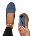 thumbnail image 1 of Miluxas 2025 Clearance! Ladies Slip on Loafer Shoes Clearance Womens Flats Dress Clothes Shoes Ballet Nurse Walking Sneakers Work Casual Comfortable, 1 of 3