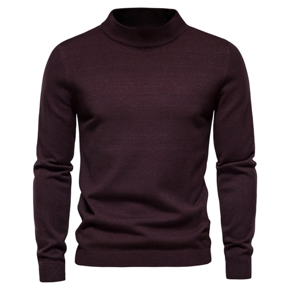 Miluxas 2025 Clearance! Men Turtleneck Shirts Clearance Lightweight Long Sleeve T Shirt Ribbed Thermal Tops Baselayer Pullover