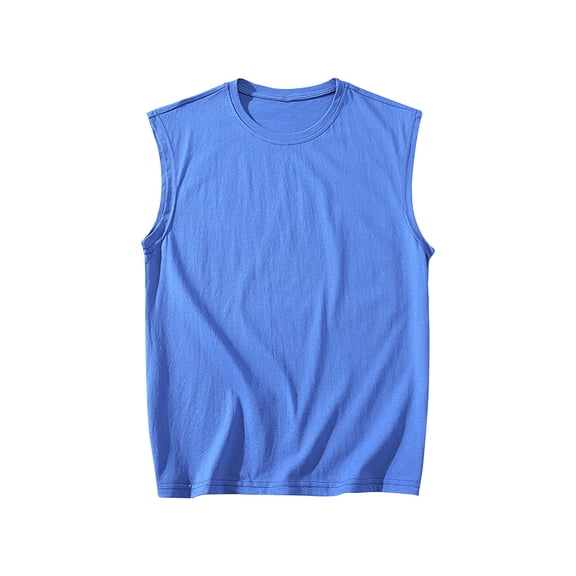 Miluxas Men's Casual Tank Tops Sleeveless Beach Muscle T Shirts Summer Fashion Tank Shirt