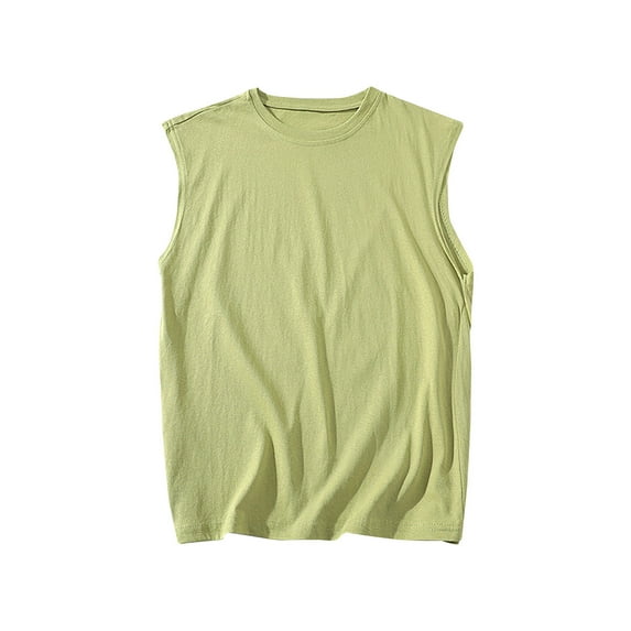 Miluxas 2025 Clearance! Men's Casual Tank Tops Clearance Sleeveless Beach Muscle T Shirts Summer Fashion Tank Shirt