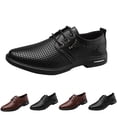 thumbnail image 1 of Miluxas Men's Dress Shoes Leather Eyelet Shoes Formal Slip on Dress Shoes for Men Business Derby Shoes, 1 of 4