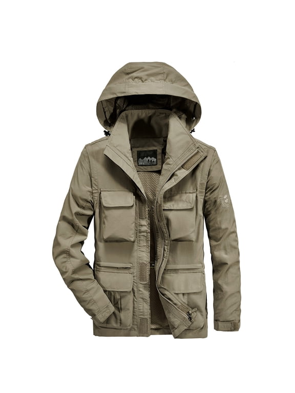 Men's Jackets Military Jackets Cargo Jackets Working Jackets with Multi Pockets