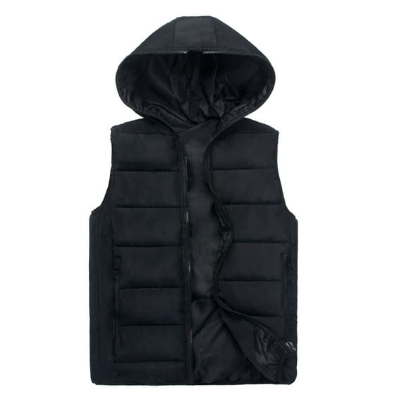 Miluxas Men's Outdoor Winter Vest Outerwear Hooded Padded Puffer Sleeveless Vest