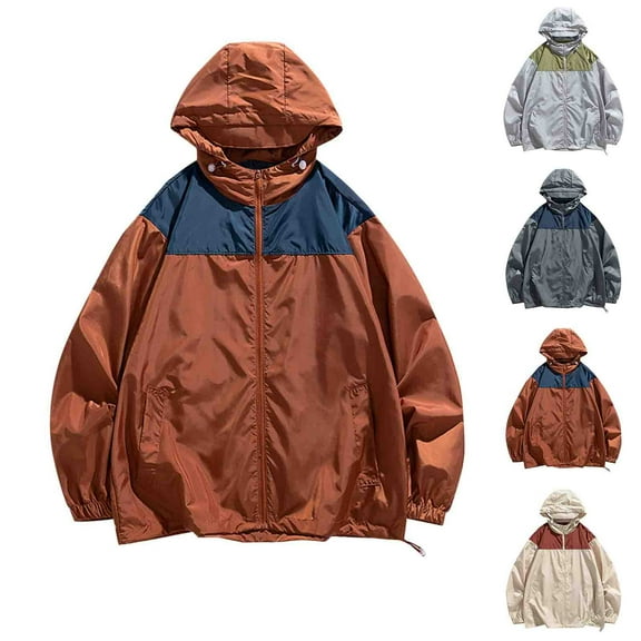 Miluxas Men's Windbreaker Jacket Lightweight Water-Resistant Windbreakers for Men