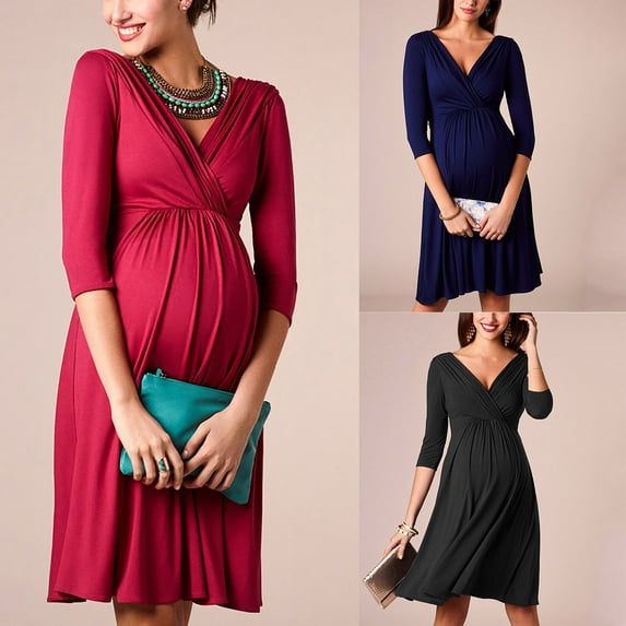 Miluxas Women Maternity Nursing Gown , 3 in 1 Labor Delivery Nursing Nightgown for Breastfeeding Hospital Dress