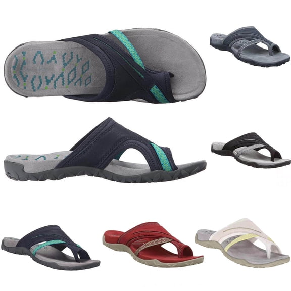 Miluxas Women's Arch Support Flip Flops Comfortable Thong Sandals