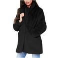 thumbnail image 1 of Miluxas Women's Fleece Jacket Faux Fur Fuzzy Hooded Winter Casual Coats Cardigan Sweaters with Pokets, 1 of 5