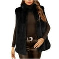 thumbnail image 1 of Miluxas Womens Faux Fur Vest Winter Warm Short Coat Fluffy Shaggy Sleeveless Jacket Fashion Casual Fuzzy Outerwear, 1 of 7