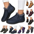 thumbnail image 1 of Miluxas Womens Snow Boots Winter Warm Booties Lined Anti-Slip Ankle Boots Outdoor Slip On Waterproof Booties Comfortable Warm Shoes, 1 of 8