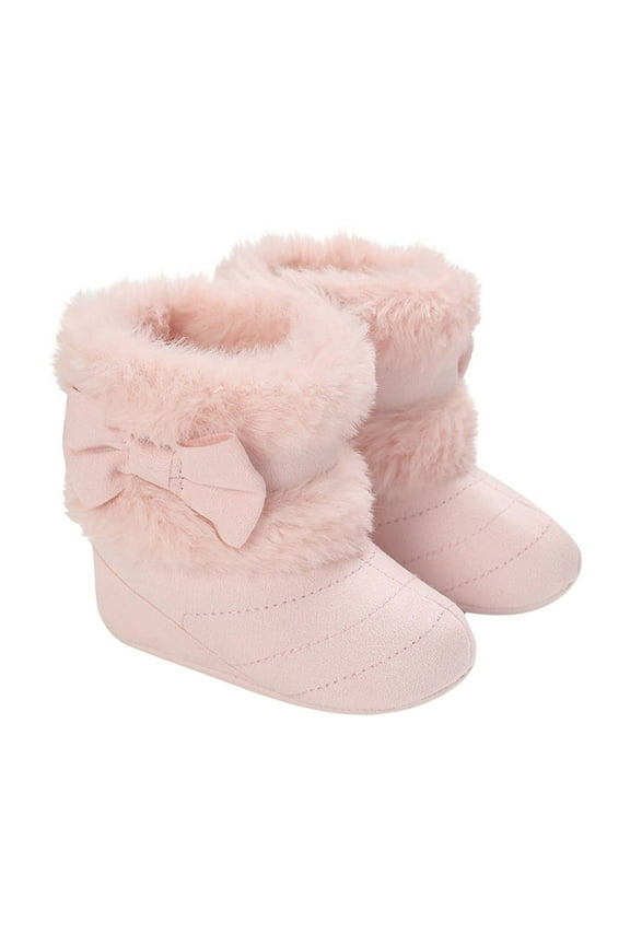 Baby Girls Boys Snow Boots Soft Sole Warm Winter Booties Anti-Slip Toddler Walker Newborn Shoes Pink 5.5(12)