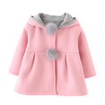 thumbnail image 1 of Miluxas Baby Girls Formal Coat Toddler Kids Hooded Woolen Jacket Fall Winter Outwear, 1 of 3