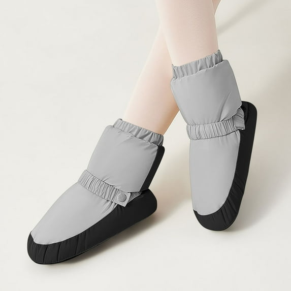 Miluxas Ballet Warm up Booties Dance Slippers for Big Kid Gray S