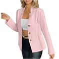 thumbnail image 1 of Miluxas Blazers for Women Business Solid Casual Long Sleeve Open Front Lapel Sweatshirt Blazer Suit Jacket Pink XL(XL), 1 of 5
