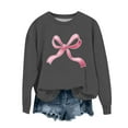 thumbnail image 1 of Miluxas Bow Sweatshirt Girls Valentine Tops Long Sleeve Crew Neck Pullover Tops Cute Love Print Casual Sweatshirts, 1 of 7