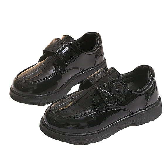Miluxas Boy's Girl's Classic School Uniform Comfort Oxford Dress Shoes Loafer Flats (Toddler/Little Kid/Big Kid) Black 3 M(38)