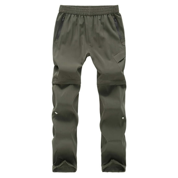 Miluxas Boys Detachable Hiking Pants Kids Zip off Scout Pants Youth Teen Boy Quick Dry Outdoor Fishing Waterproof Lightweight