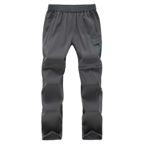 Miluxas Boys Detachable Hiking Pants Kids Zip off Scout Pants Youth Teen Boy Quick Dry Outdoor Fishing Waterproof Lightweight