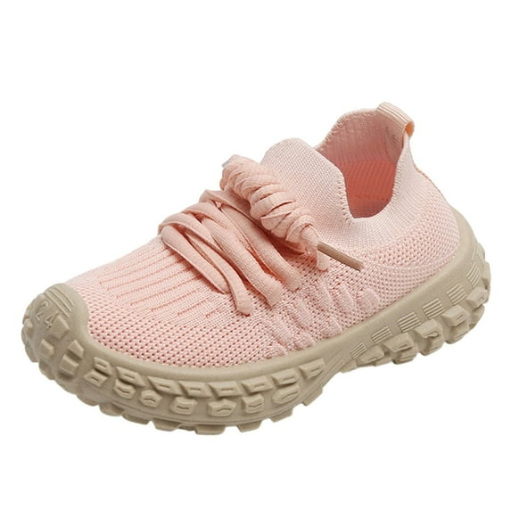 Miluxas Boys Girls Kids' Sneakers Mesh Sports Shoes Breathable Lightweight Running Shoes for Kids Fashion Athletic Casual Shoes Pink 11.5(29)