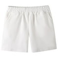 thumbnail image 1 of Miluxas Boys' Pull On Jogger Shorts Youth Kids Casual Sweat Shorts White 6 Years(130), 1 of 6